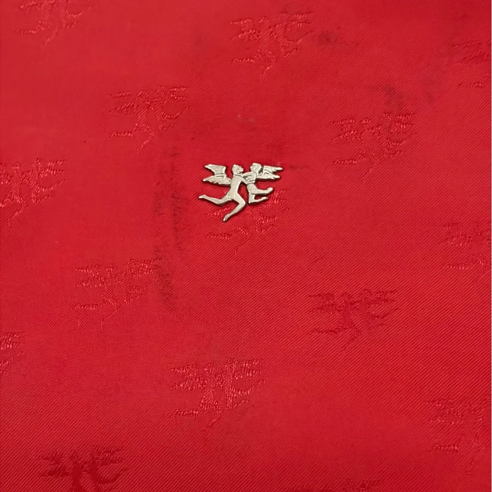 Piero Guidi Red Nylon and Patent Leather Shoulder Bag Made in Italy - Picture 3 of 10